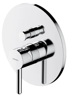 Productafbeelding van Omnires Y1235ROCR, inbouw douche- en badkraan, buitenwerk Y, chroom