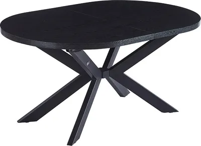 Produktbild von HOME DELUXE Esstisch Oval Ausziehbar AVENTI inkl. Sternfuß - 160 x 100 cm Dark Oak | Küchentisch, Esszimmer, Esszimmertisch
