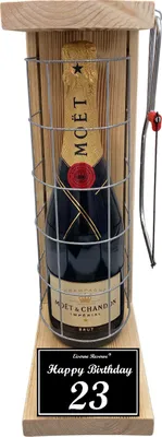 Produktbild von Moet - 23 Happy Birthday - Eiserne Reserve Gitterkäfig Geschenk 23. Geburtstag