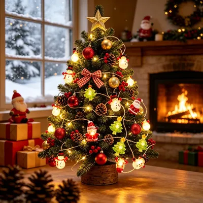Lichterkette 2 m, 20 LEDs, warmweiß, Weihnachtsdeko