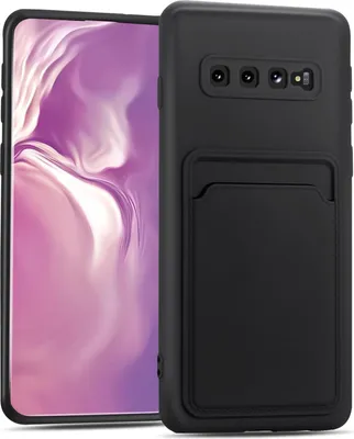 Immagine prodotto di Custodia per cellulare per Samsung Galaxy S10 cover protettiva in silicone con slot per schede Slim Wallet Case, nero
