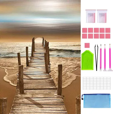 Produktbild von 5D Diamant Painting Full Drill Set, Diamant Malerei Full Drill Kit mit Diamond Painting Zubehör Bilder Strass Stickerei Kreuzstich Erwachsene Kinder für Home Wall Décor 30x40cm