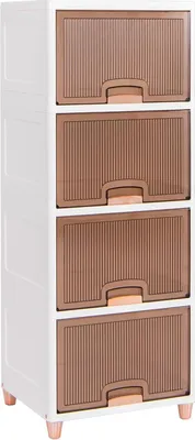 Immagine prodotto di contenitori di plastica a 4 livelli con ante, armadio da 150 litri con coperchi a cerniera, contenitori e scatole impilabili, bianco