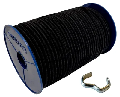 Produktbild von Expanderseil 10mm, 30m mit 10 Seilklemmen in Schwarz