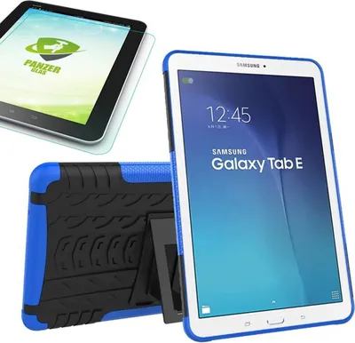 Obrázek produktu pro Hybridní outdoorové pouzdro Blue pro Samsung Galaxy Tab E 9.6 T560 + 0,4 tvrzené sklo
