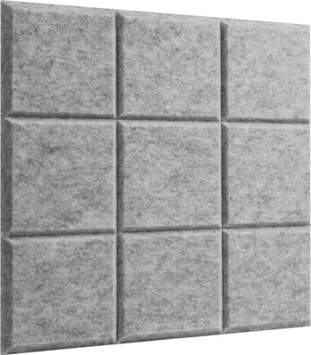 Produktbild von QUVIO Filz Memo board Quadrat (30 x 30 cm) - Schwarzes Brett - Wandorganisator - Grau