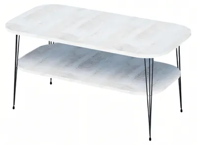 Produktbild von Eleganter weißer Couchtisch aus Holz mit modernem Design