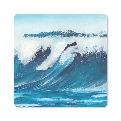 Produktbild von MuchoWow® Mauspad Mousepad Golf - Meer - Aquarell 20x20 cm - Mousepads - Maus Mat - Pad - Mausunterlage - Desk Mat - Bureauartikeln