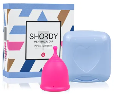 Imagen del producto de Taza menstrual pequeña, suave y flexible, envasada individualmente, para mujeres