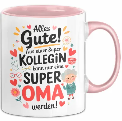 Produktbild von Oma Tasse Geschenkidee Beste Kollegin Oma Geschenk (Rosa)