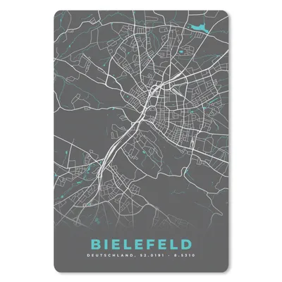 Produktbild von MuchoWow® Mauspad Mousepad Deutschland - Blau - Bielefeld - Stadtplan - Karte 40x60 cm - Mousepads - Maus Mat - Pad - Mausunterlage - Schreibtisch Accesoire