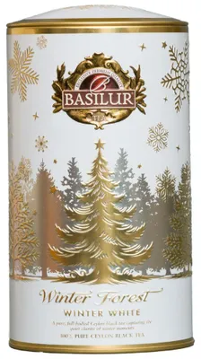 Productafbeelding van Basilur Winter White zwarte thee, blik - 75 gram