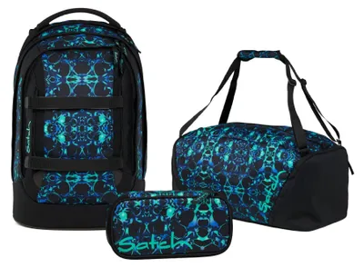 Produktbild von Satch, Schulrucksack-Set PACK Caleido Blue 3-teilig, ab 5. Klasse