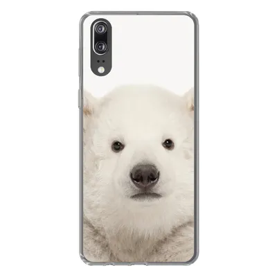 Produktbild von MuchoWow® Handyhülle Schutzhülle Hülle für Huawei P20 Eisbär - Tiere - Weiß - Kinder - Jungen - Mädchen Silikon Softcase Handy Hülle - Hardcover