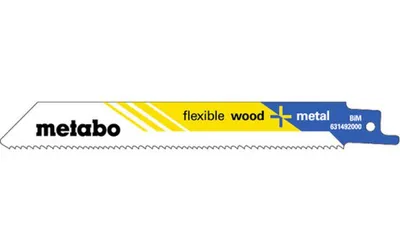 Image de Metabo 5 lames de scie sabre " flexible wood + metal " 150 x 0,9 mmBiM1,8-2,6 mm/ 10-14 TPI "