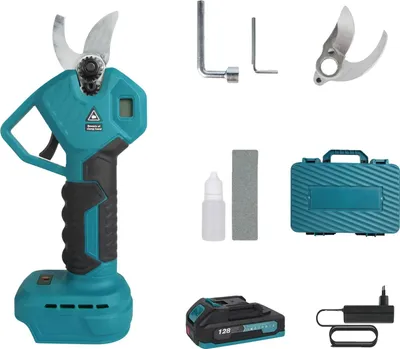 Obrázek produktu pro Elektrický prořezávač, bezkartáčový motor, čepel z vysoce uhlíkové oceli SK5, maximální průměr řezu 30 mm, 1 baterie