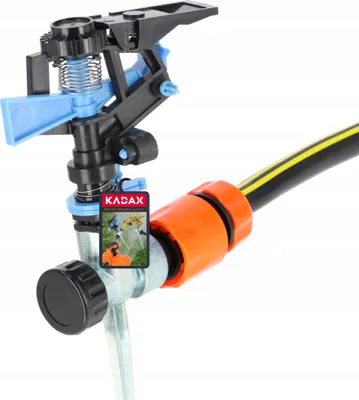 Produktbild von KADAX Pulsationssprenger, 360° Gartensprenger mit Erdspieß, Sprinkler für Bewässerung von Garten