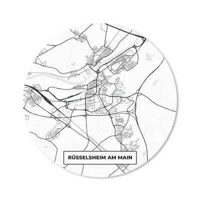 Produktbild von MuchoWow® Mauspad Mousepad Rüsselsheim am Main - Karte - Stadtplan - Wegbeschreibung 40x40 cm - Mousepads - Maus Mat - Pad - Mausunterlage - Schreibtisch Accessoires
