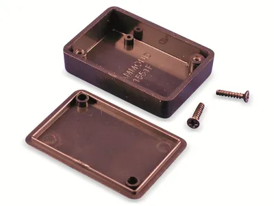 Produktbild von HAMMOND Kunststoff-Gehäuse 1551FBK, ABS, schwarz, IP54, 50x35x15 mm