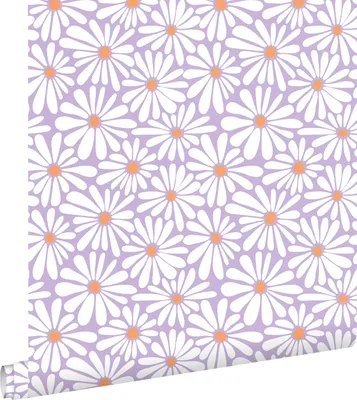 Obrázok produktu pre ESTAhome tapety sedmokrásky fialová a oranžová 53 cm x 10,05 m
