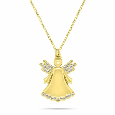 Produktbild von Vergoldete Frauen´ s Engel Halskette NCL188Y