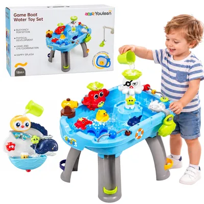 Produktbild von LeanToys Interaktiver Wassertisch blau