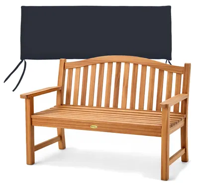 Produktbild von Teako Design Teakholz Gartenbank Catania 120cm mit Sitzkissen schwarz