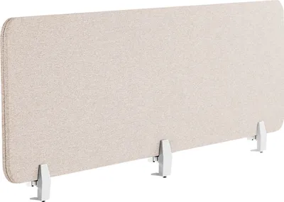 Obrázek produktu pro BELIANI Stolová přepážka béžová PET materiál látkový potah 180 x 40 cm akustický oddělovač na pracovní stůl domácí kancelář