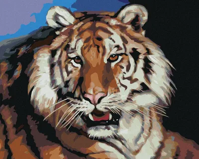Produktbild von Zuty - Malen nach Zahlen - TIGER PORTRÄT (D. RUSTY RUST), 40x50 cm, ohne Keilrahmen