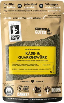 Produktbild von Käse- Quarkgewürz, gemahlen, für Frischkäse und Quark, zum Würzen von Brotaufstrich, 75g