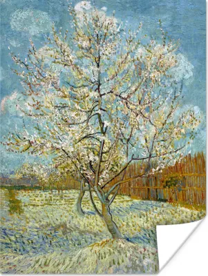 Produktbild von MuchoWow® Poster Blühender Pfirsichbaum - Vincent van Gogh 120x160 cm - Wandbilder