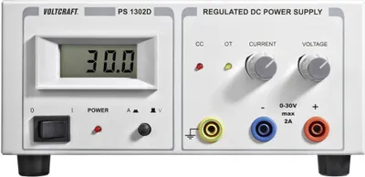 Produktbild von VOLTCRAFT PS-1302 D Labornetzgerät, einstellbar 0 - 30 V/DC 0 - 2 A 60 W Anzahl Ausgänge 1 x