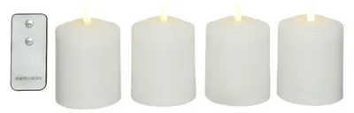 Produktbild von Lumineo LED-Kerzen-Set - 4x Stuck - weis - Kirchenkerzen