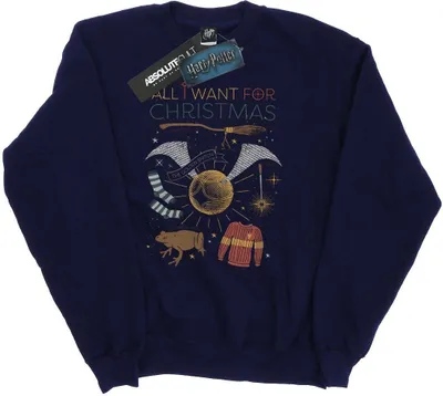 Produktbild von Harry Potter - "All I Want For" Sweatshirt für Damen BI20778 (L) (Marineblau)