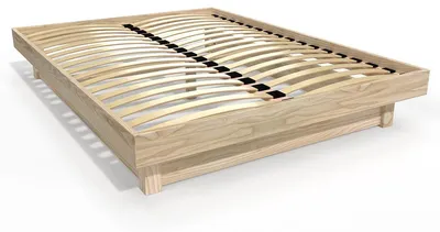 Productafbeelding van Platformbed 160x200 van massief hout - onbehandeld (zonder lak)