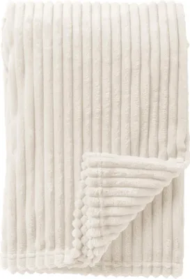 Produktbild von Dutch Decor Wohndecke Flanell-Jacquard Marthy 140x180 cm Weiß