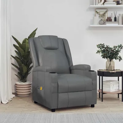 Obrázok produktu pre masážne kreslo vidaXL Antracitová Imitácia kože