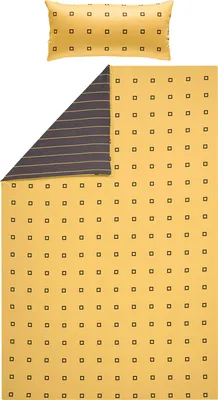 Produktbild von Erwin Müller Wendebettwäsche gelb-anthrazit 1x 135x200 cm + 1x 40x80 cm