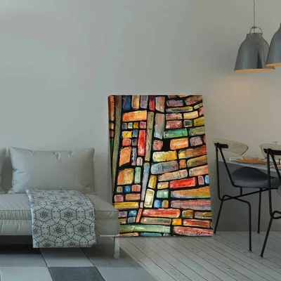 Produktbild von Wallity, 701002021C- SGH1481, Bunt, Leinwandbilder, 70 x 100 cm, 100% Wildleder -Leinwand
