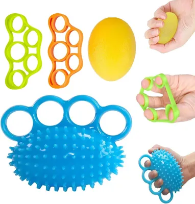 Produktbild von Handübungsbälle, Fingertherapie Squeeze Balls, Finger Stretcher zur Linderung von Handgelenkschmerzen, Karpaltunnel, Handphysikalische Therapie