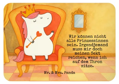 Produktbild von Mr. & Mrs. Panda Kühlschrankmagnet Einhorn Prinzessin Design - Weiß - Geschenk, Geburtstag, whiteboardmagnet, Geburtstagsgeschenk, Unicorn, Monat, haftmagnet, magnet