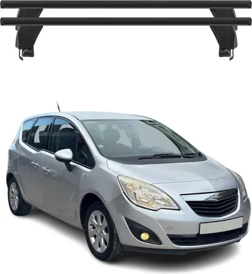 Image de Menabo Barres de toit Transversales pour Opel Meriva 2010-2017 Alu Noir 2x ABE