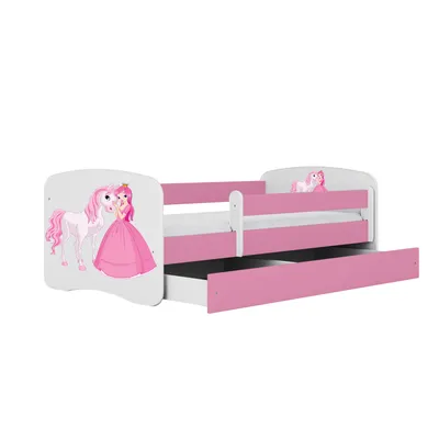 Produktbild von Kocot Kids Kinderbett Babydreams Prinzessin und Pferd 160x80 cm ohne Matratze in rosa