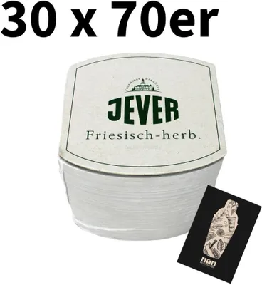 Produktbild von Jever Bierdeckel XXL Angebot 5 Blöcke mit insgesamt 2000 Bierdeckel