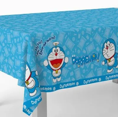 Tischdecke Doraemon 120x180 cm, Geburtstagsdeko, 1 Stück