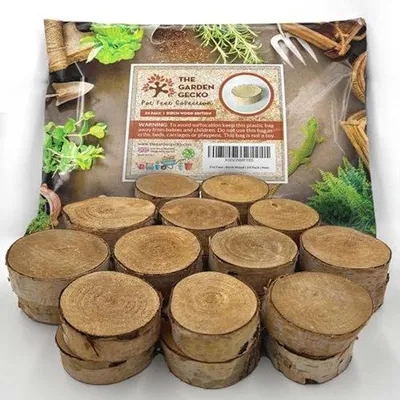 Produktbild von Famanu Töpfe-Halter unsichtbar für Pflanzen - 24er Pack - Birkenholz