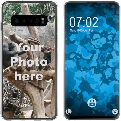 Produktbild von PhoneNatic Case kompatibel mit Galaxy S10 Personalisierte Handyhülle  clear zum selbst gestalten mit eigenem Foto
