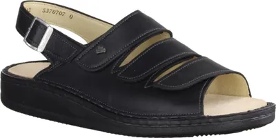 Produktbild von Finn Comfort Sandale Sylt 2509-676393, Glattleder, Schwarz, Fußbett zum Wechseln 43
