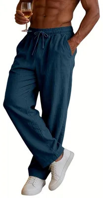 Produktbild von Currero Leinenhose Herren Meeresblau 2 S
