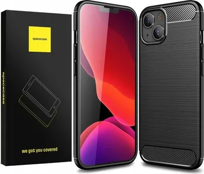 Image de SPACECASE Étui de protection en carbone pour iPhone 14 noir